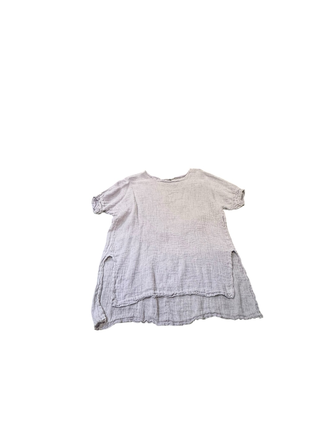 Tina Stephen’s Linen Cotton Blend Tunic Osfm Light Purple Fair Condition
